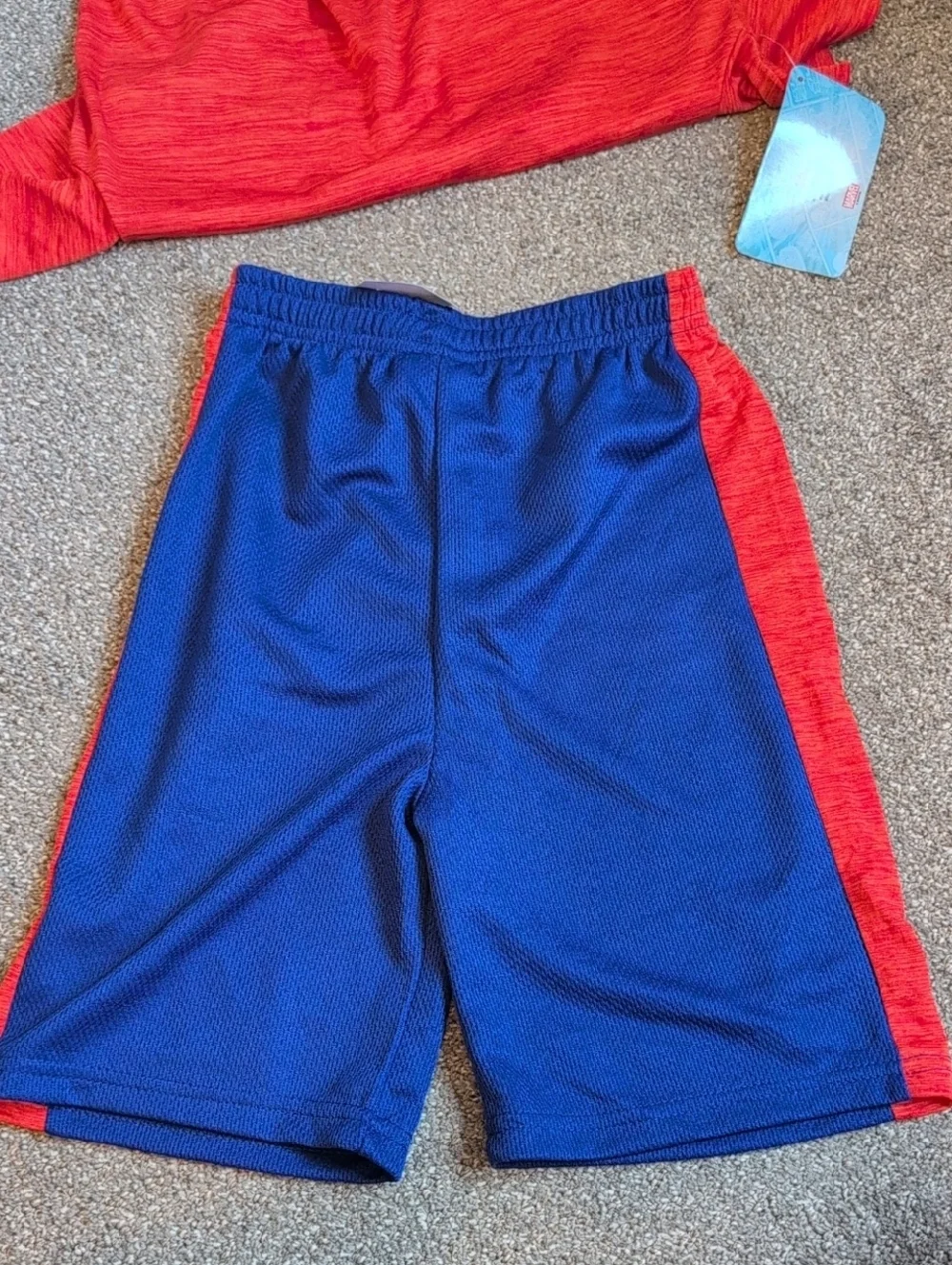 Marvel Red & Blue Boys' Superhero Tee and Shorts Set NWT